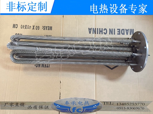 法蘭干燒電熱管，法蘭式翅片電熱管